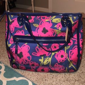 Floral Coach Handbag
